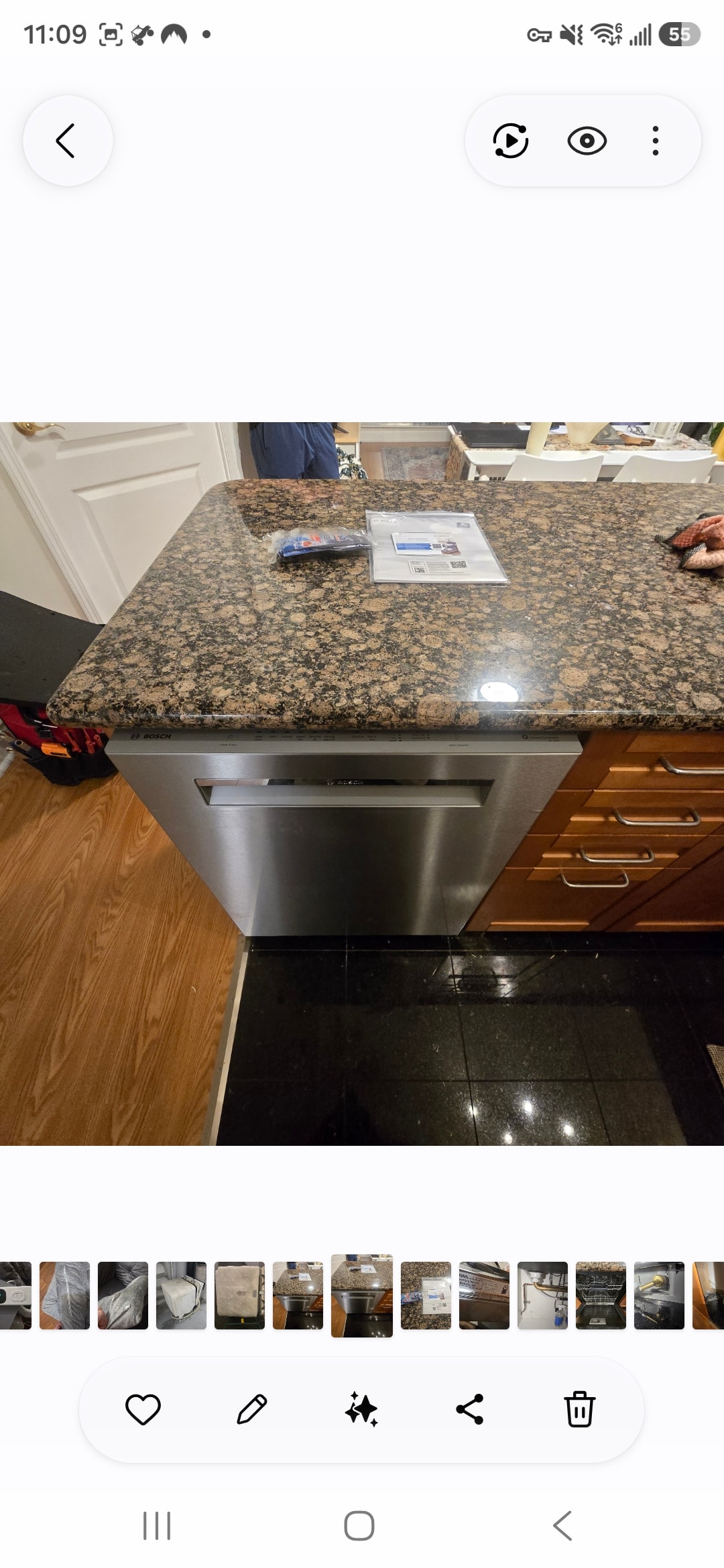 Bosch dishwasher install under granite counter