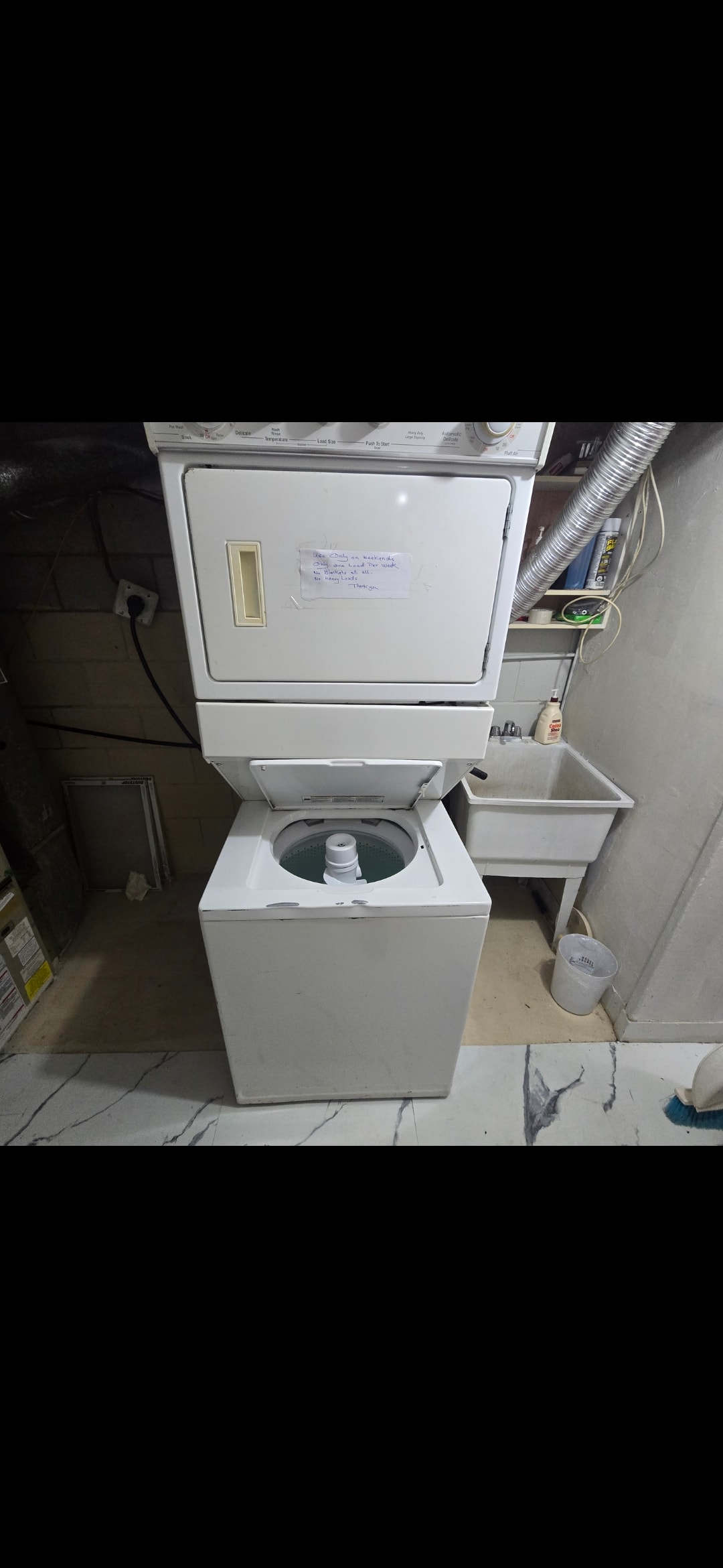 Stacked washer/dryer laundry centre repair